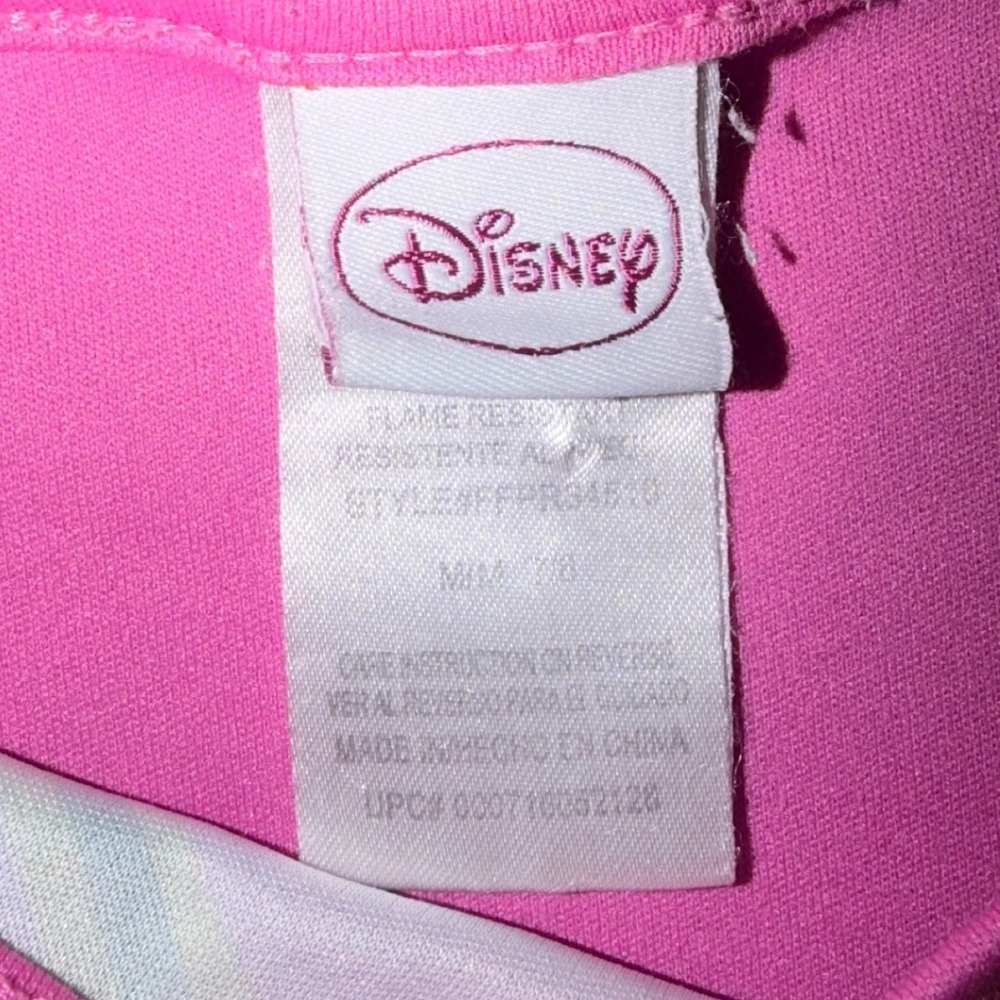 Disney Rapunzel Tangled Nightgown Pink Vintage Girls 7/8 Sleep Dress - Picture 2 of 4